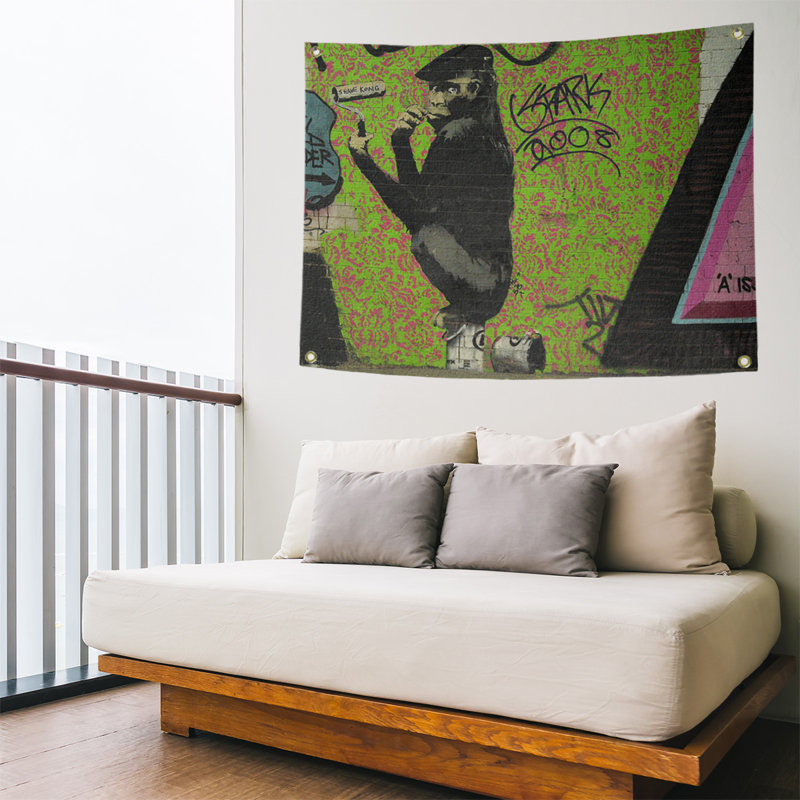 Tapisserie de rasoir en polyester kong, H 59 po x l 80 po x P 1 po