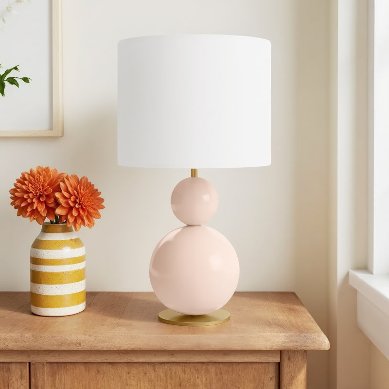 Anthony Metal Table Lamp, Blush