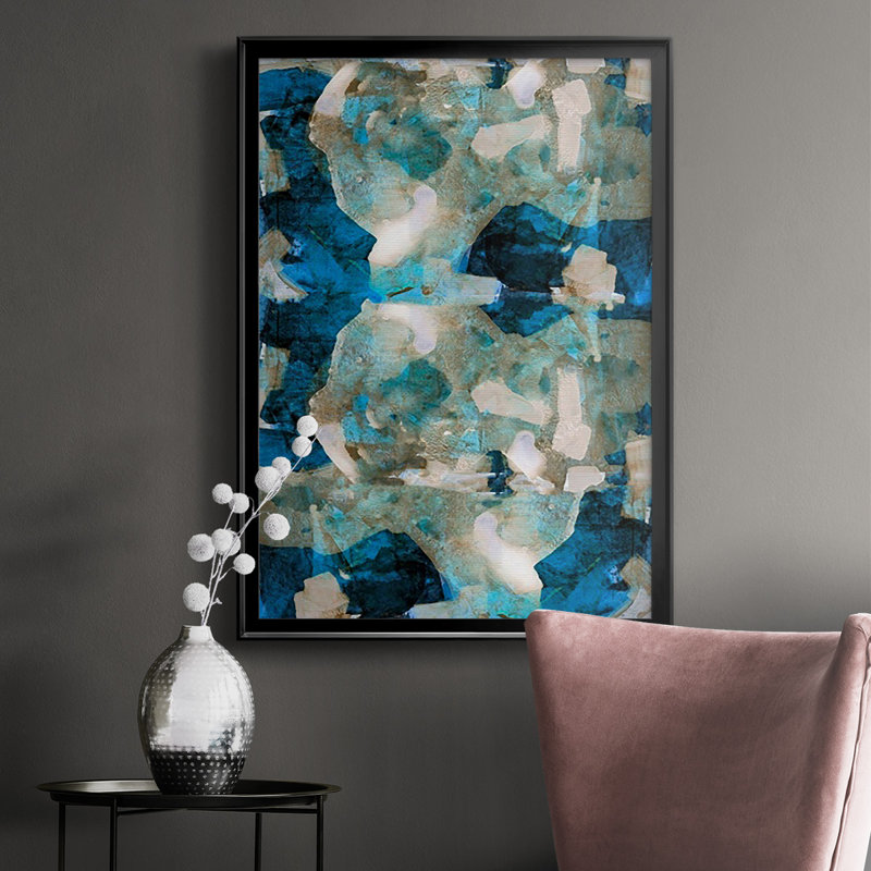 Impasto II, reproduction d'art encadrée, H 42,5 po x l 30,5 po x P 1 po, Noir