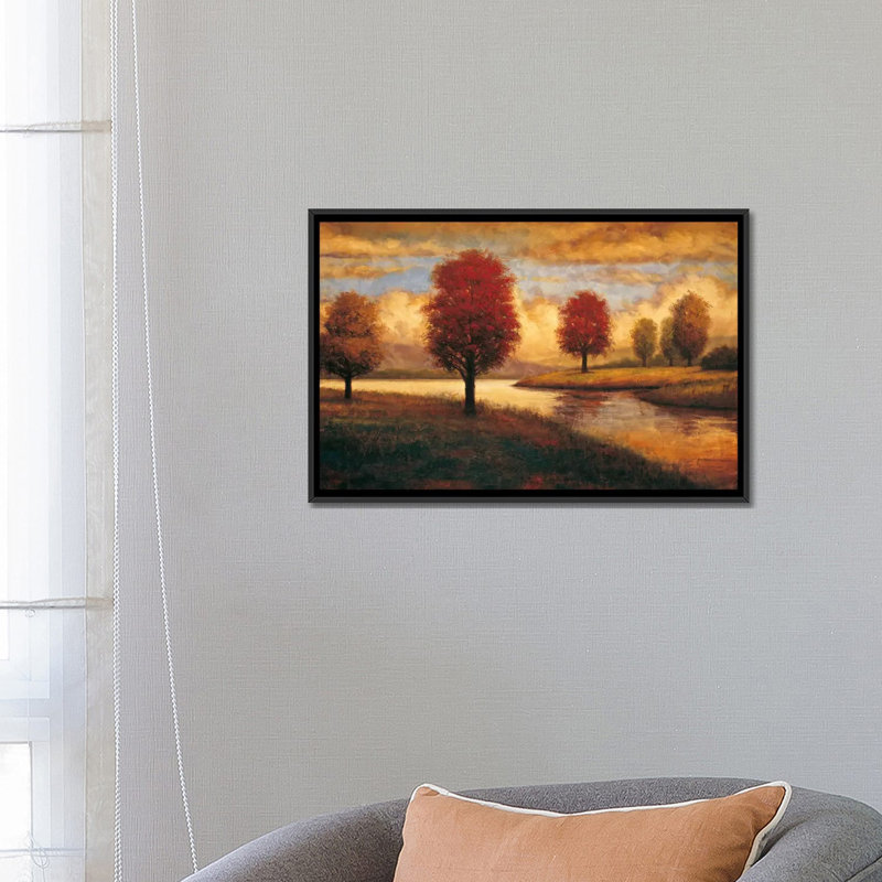 «Serene I» par Gregory Williams - Estampe numérique sur toile tendue avec châssis, H 18 po x l 26 po x P 1,5 po, Pas de tapis
