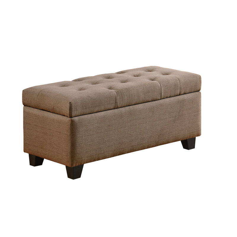 Banc de rangement rembourré Defazio, Brun