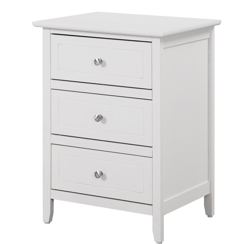 Table de chevet transitionnelle blanche polyvalente, Blanc