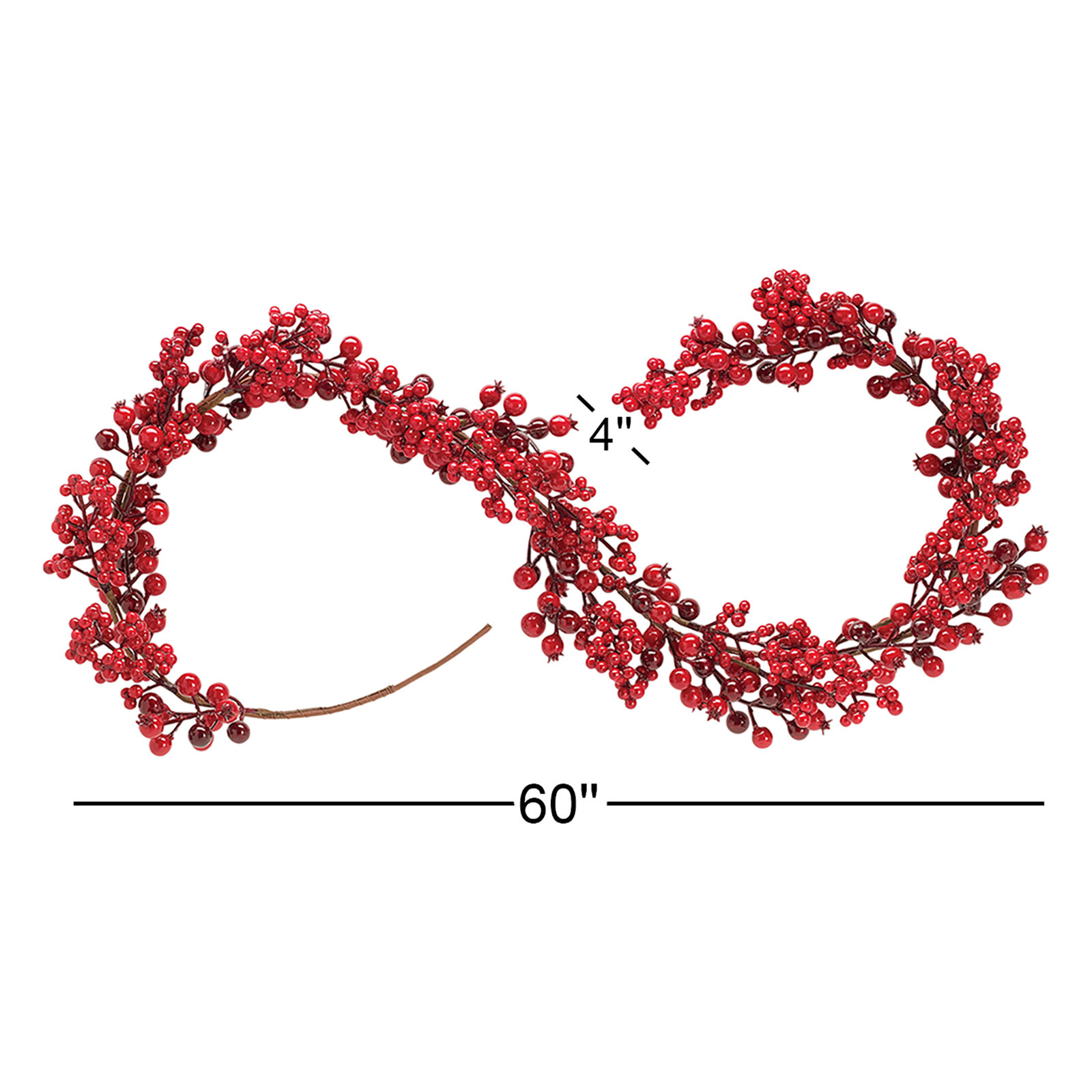 60'' in. Faux Berry Garland