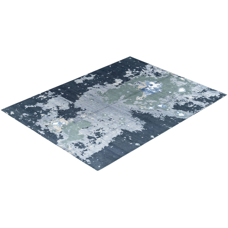 Overdyed One-of-a-Kind 9' 3" X 12' 2" Hand Knotted Area Rug