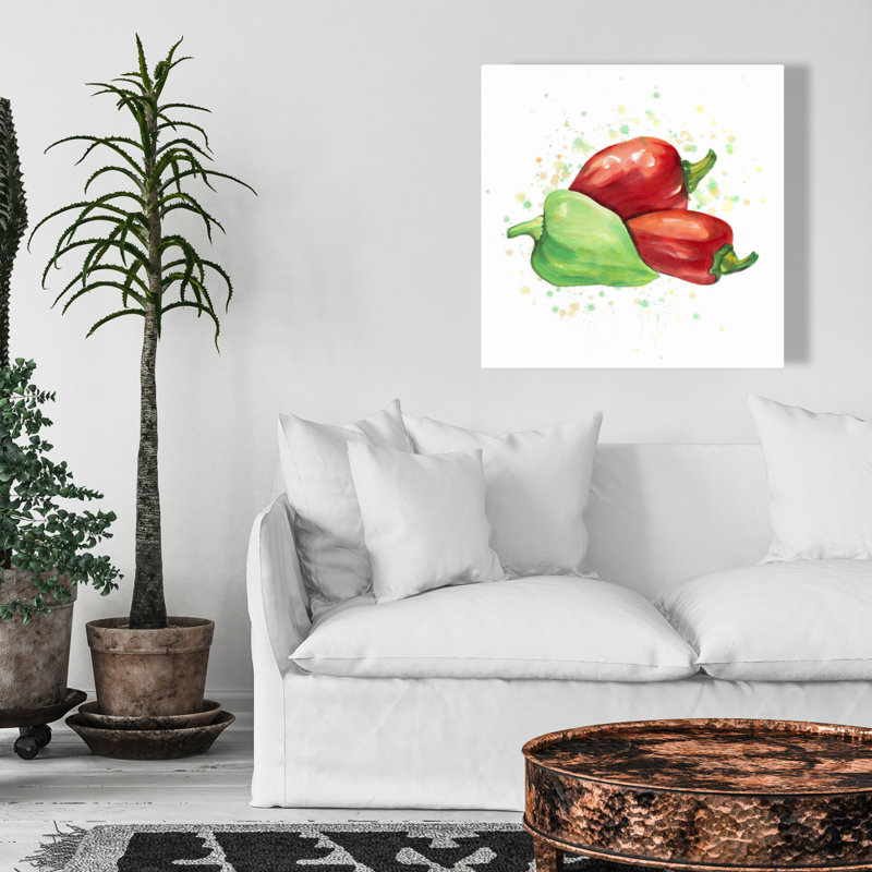 "Bell poppers" - Décoration murale rouge vif