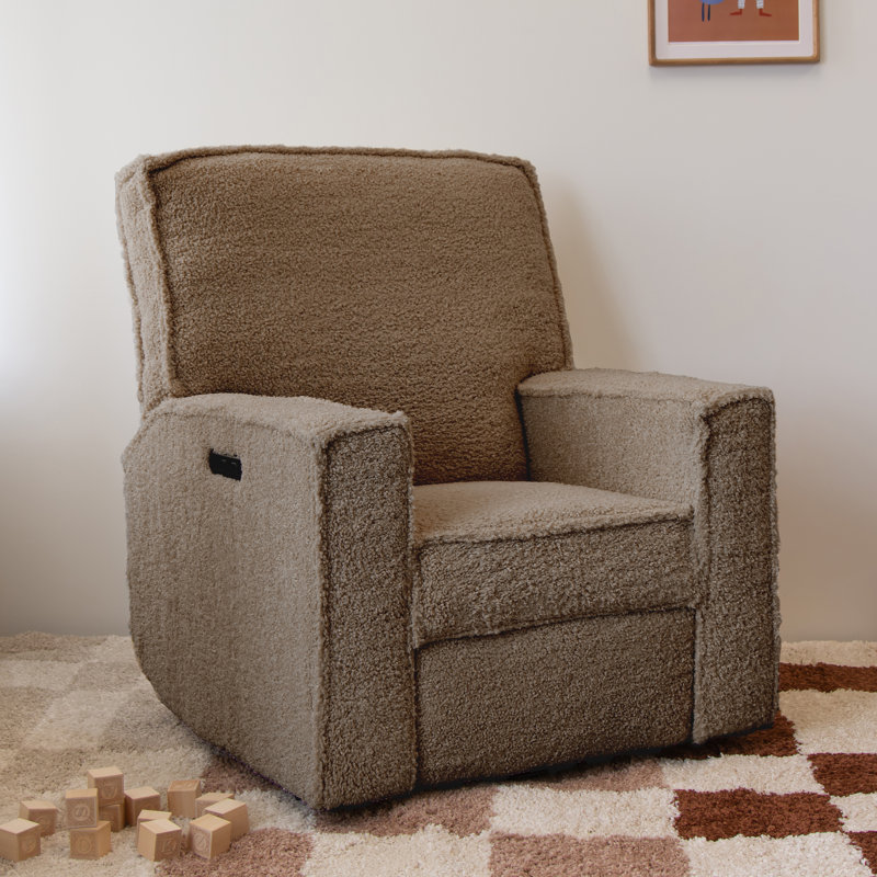 Texas Nursery Power Recliner Swivel Glider , Brown Sugar Sherpa