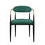 Ensemble de chaises rembourrées en tissu vert 2 pièces Modern Contemporary