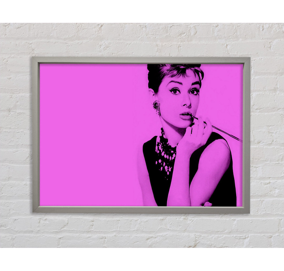 Audrey Hepburn Rosa - Druck