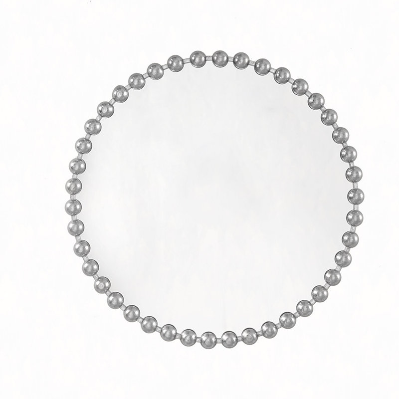 Miroir mural rond 36 po, Argent argent