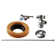 Toilet Kit with Turn Nominal Compression Stop and Wax Ring - 1/4-Turn 1/2" IPS Cross Handle