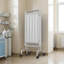 Paravent médical blanc en vinyle avec roulettes pour espaces de soins et espaces de soins
