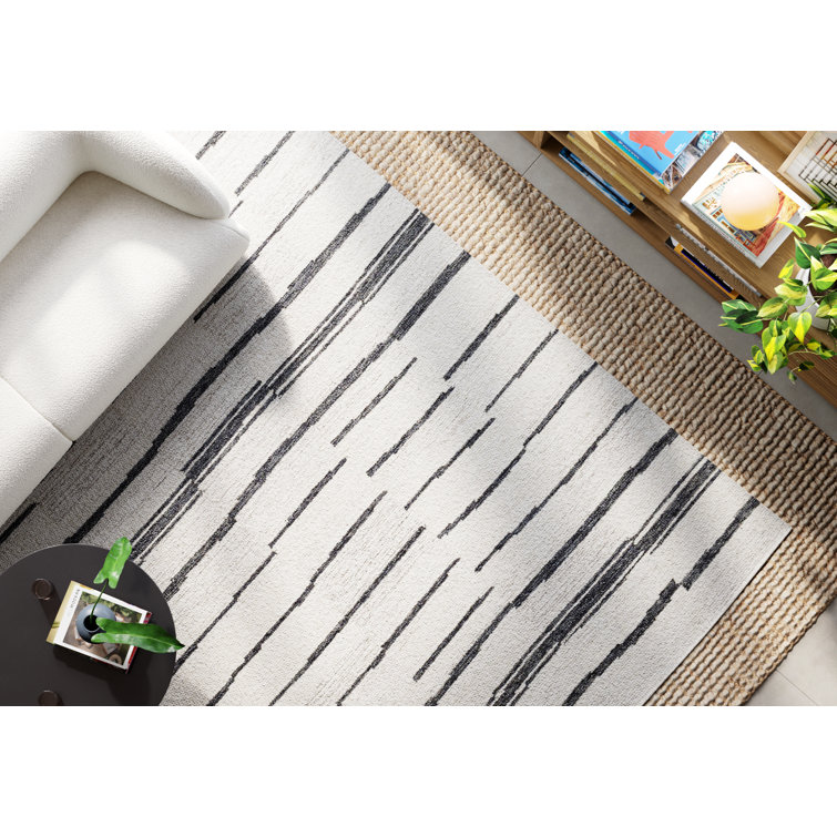 AllModern Rune Hand Tufted Wool Striped Rug & Reviews