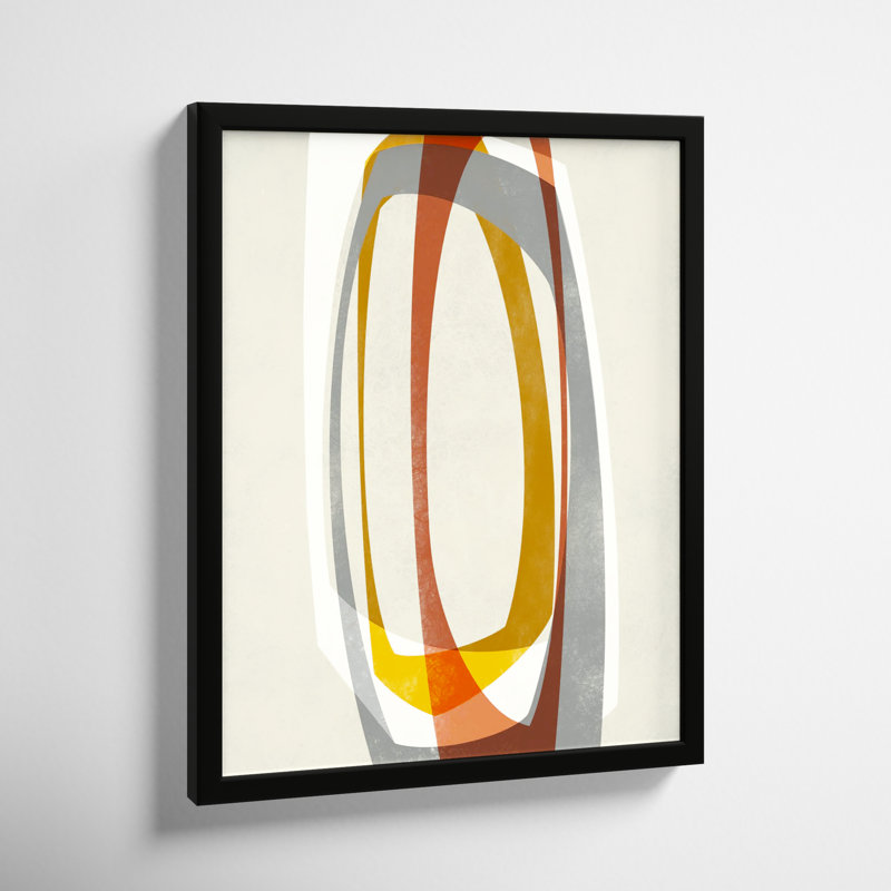Orbit 4 by Jacques Pilon, 20" H x 16" W, Black Framed