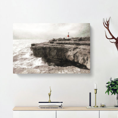 Portland Bill Lighthouse In Dorset - Wrapped Canvas