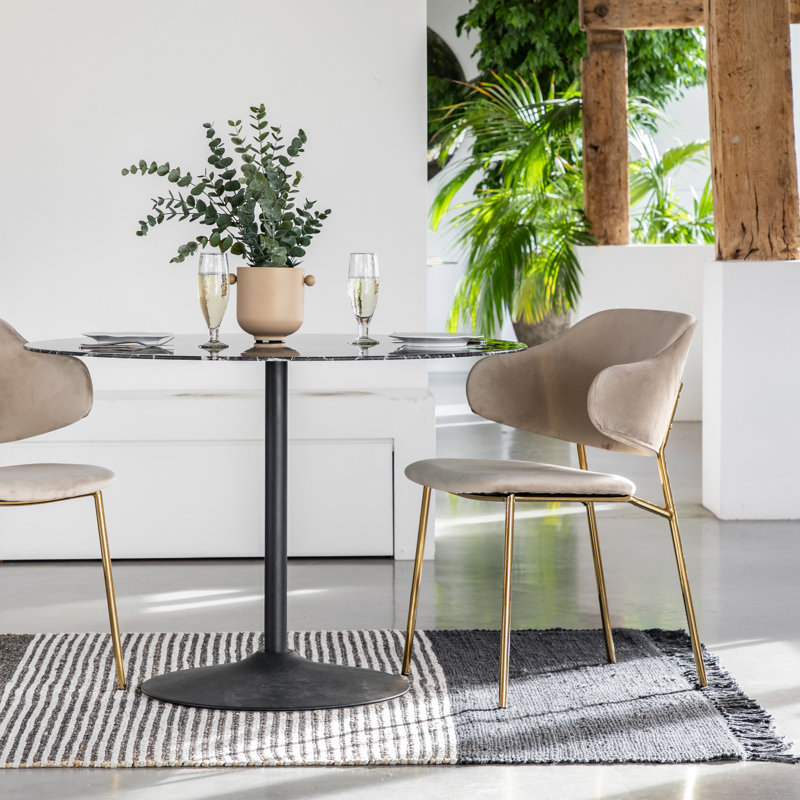 Anagha Upholstered Back Side Chair in Brown