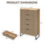 Commode 5 tiroirs moderne, rangement pour chambre à coucher, salon