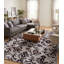 Tapis d'intérieur rectangulaire contemporain en soie beige et marron, noué à la main-112466982