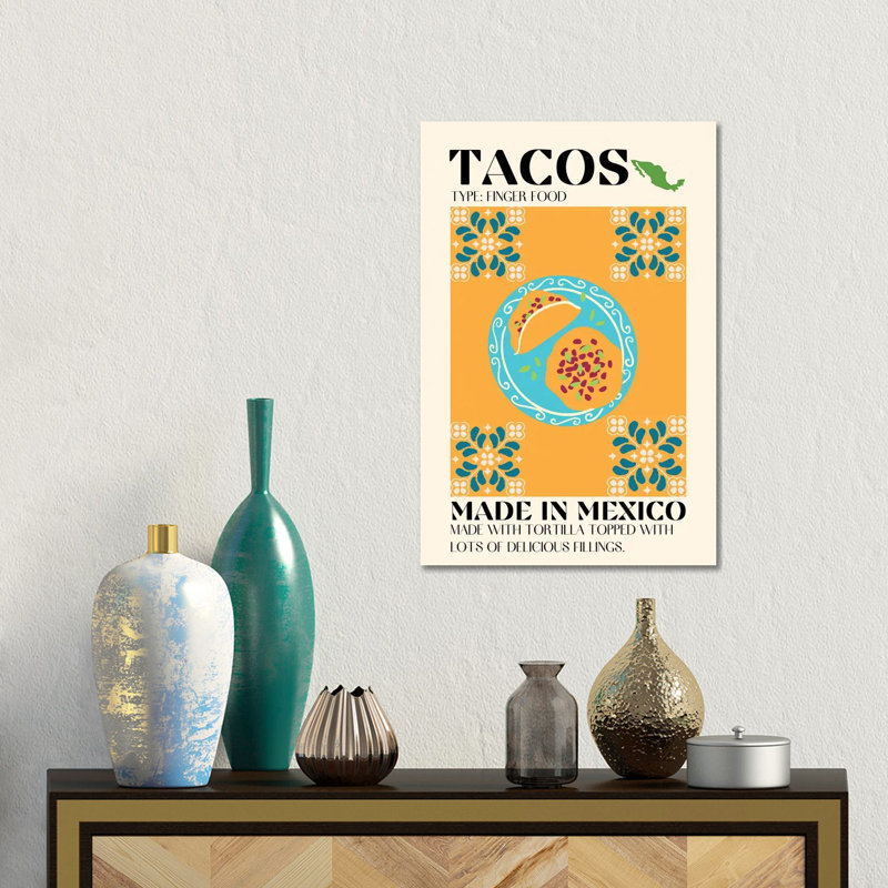 Tacos - reproduction d'art mural - toile encadrée, Toile tendue, Ne s’applique pas, H 18 po x l 12 po