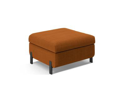 Ryott 72cm Wide Solid Colour Pouffe Ottoman, Brick