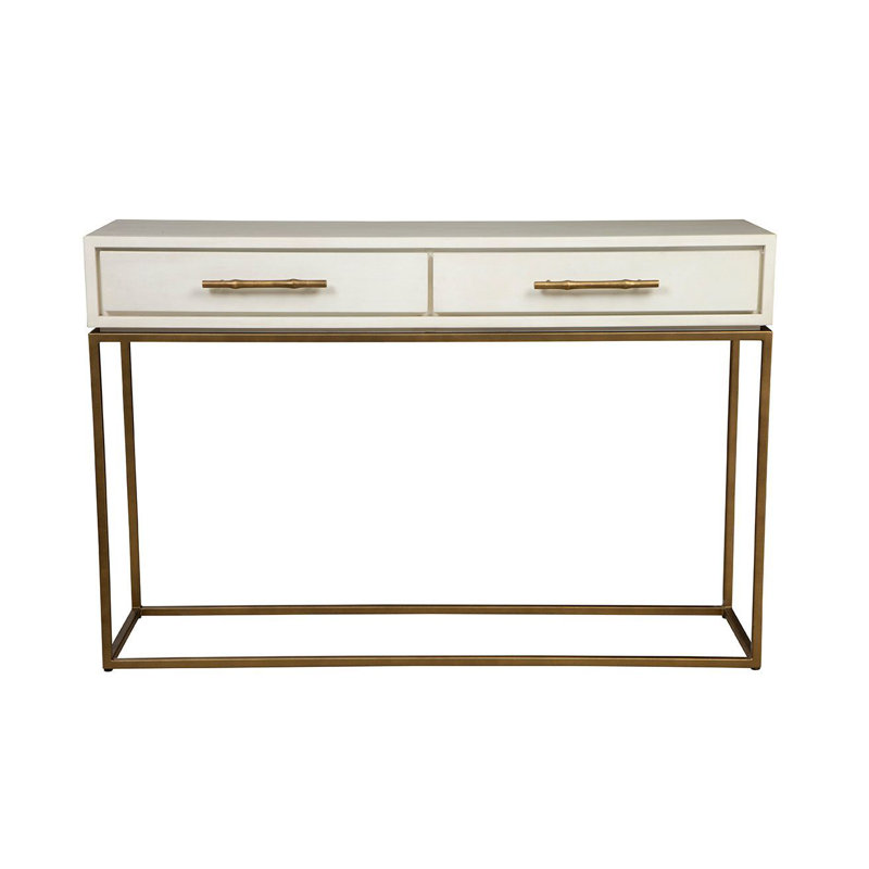 Console Venissa de 55 po de largeur en acajou, crème