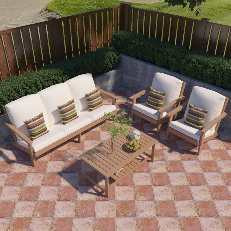 Wame 5 - Person Patio Conversation Set with Cushions