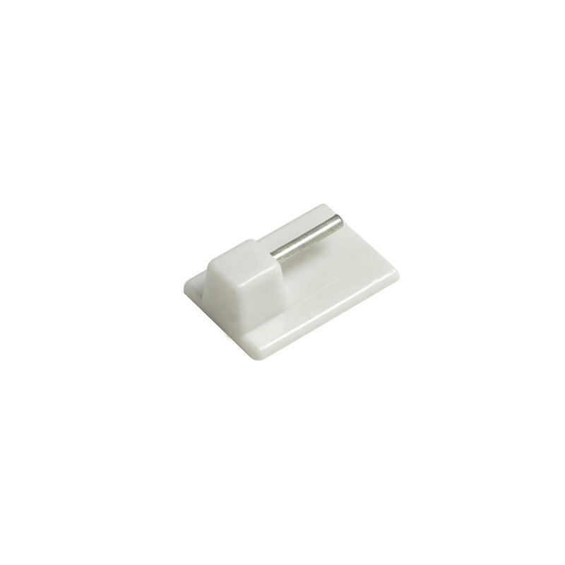 White Mild Steel/Pom 4.06cm Stick On Hook