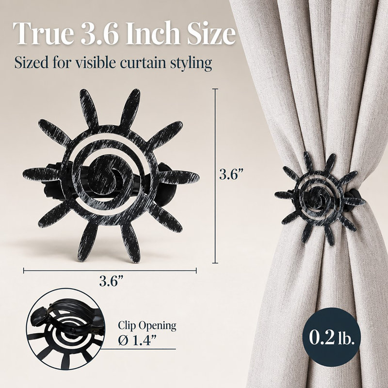 Helios Curtain Tieback, Silver