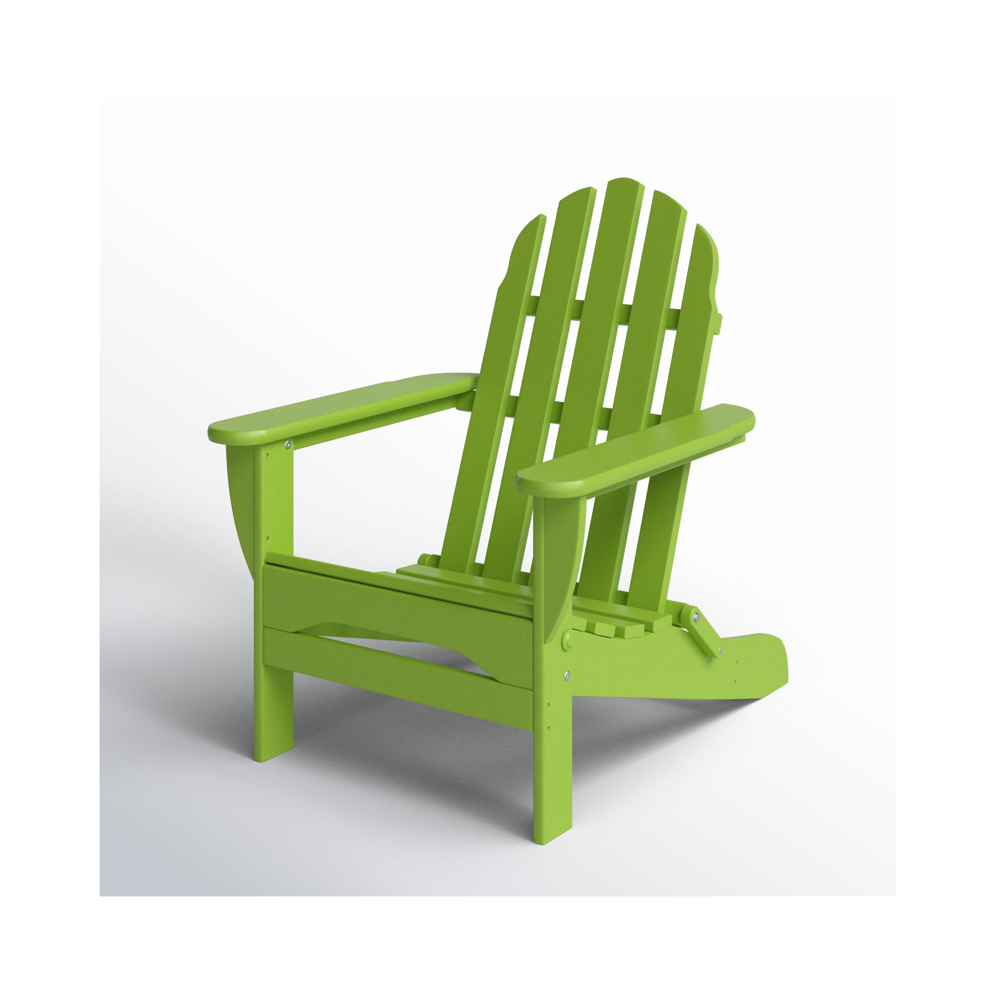 POLYWOOD Classic Adirondack Folding Adirondack Chair, Lime