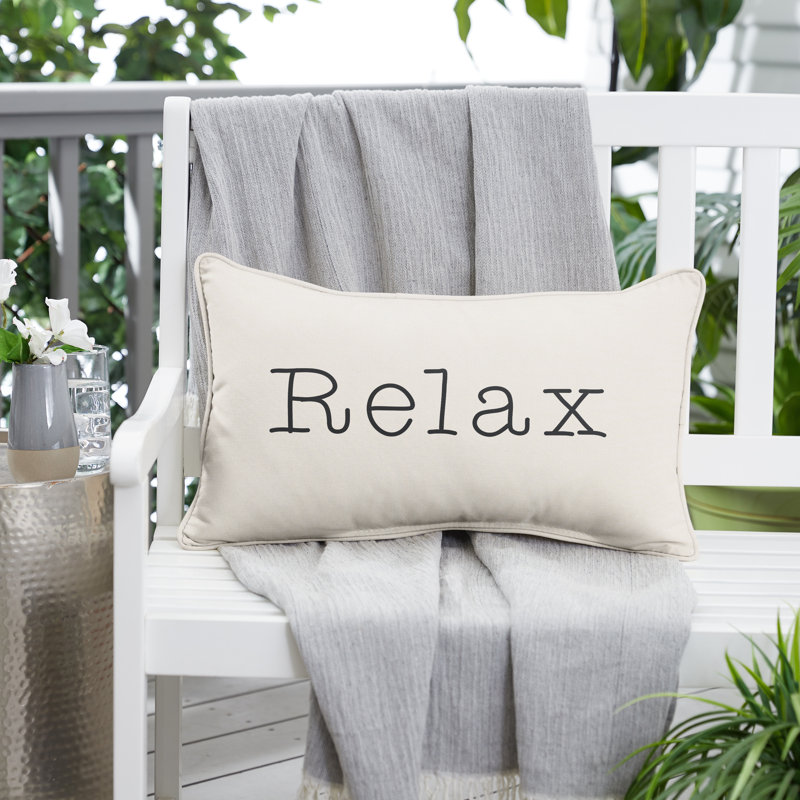 Belle Outdoor Rectangular Pillow Cover & Insert, Natural/Black