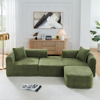 114" Cloud Sectional Couch With L-Shape Chaise