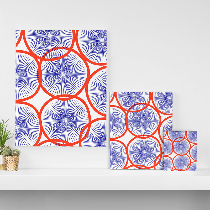 Mod cercles, impression sur toile tendue, H 30 po x l 24 po x P 1,5 po