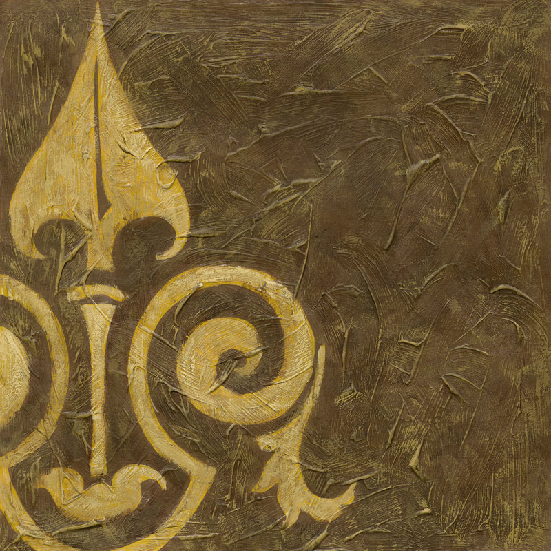 Gold Damask III - Wrapped Canvas Print, 76cm H x 76cm W