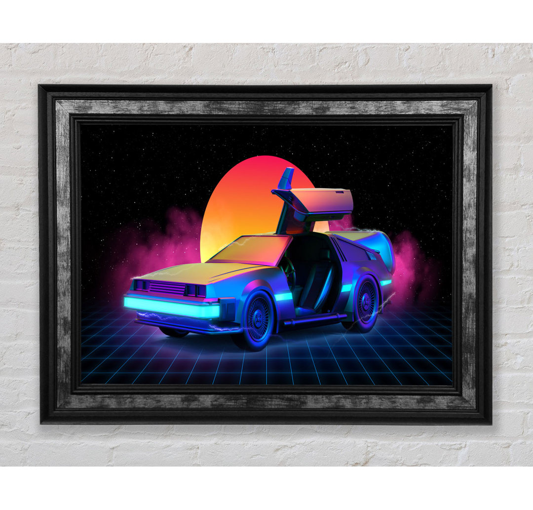 Delorean Smoke Sunrise - Einzelner Bilderrahmen Kunstdrucke