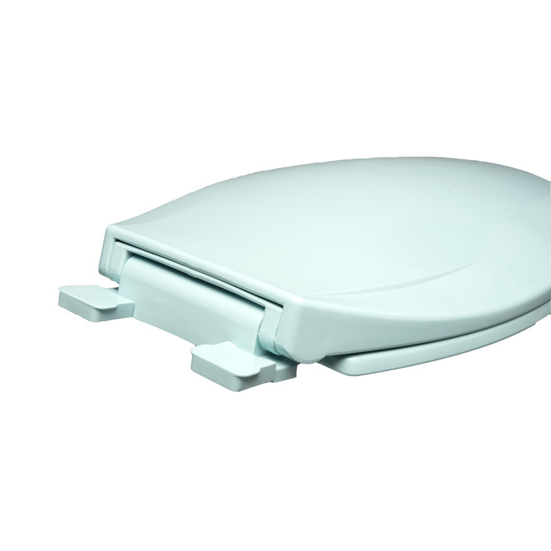 Siège de toilette allongé, Bleu de Dresde