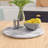Ecole Natural White Marble 12 Inch Lazy Susan Elegant Rotating Turntable for Kitchen Countertop Tabletop Serving