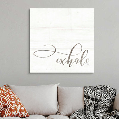 "Exhale" par Marla Rae, art textuel sur toile