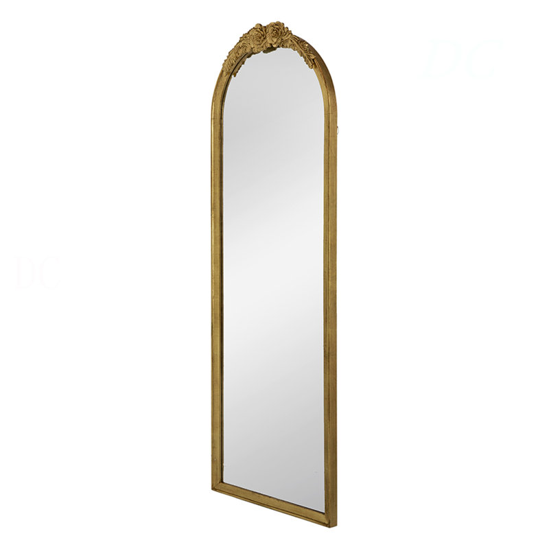 28"X53" Wood Floor Mirror, Full Body Mirror Dressing Make Up Mirror For Bathroom Bedroom Living Room