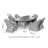 Balcom 8 Seat Oval Rattan Fire Pit Dining Set