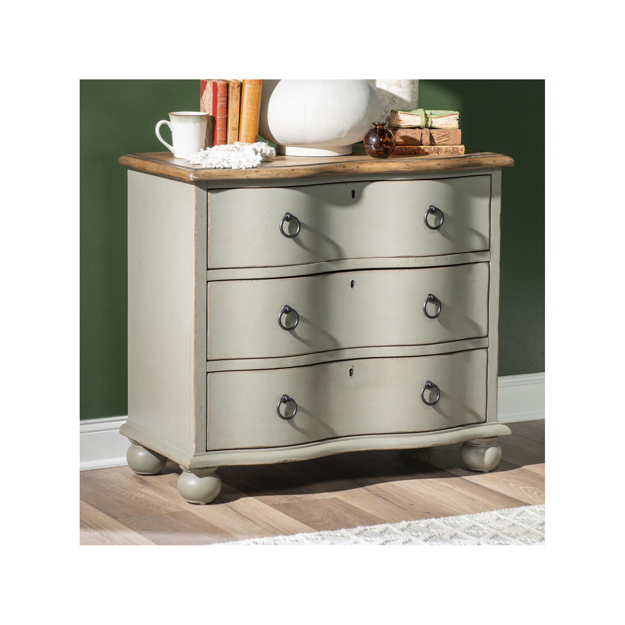 Country Living 3-Drawer Accent Chest, Brown/Light Gray