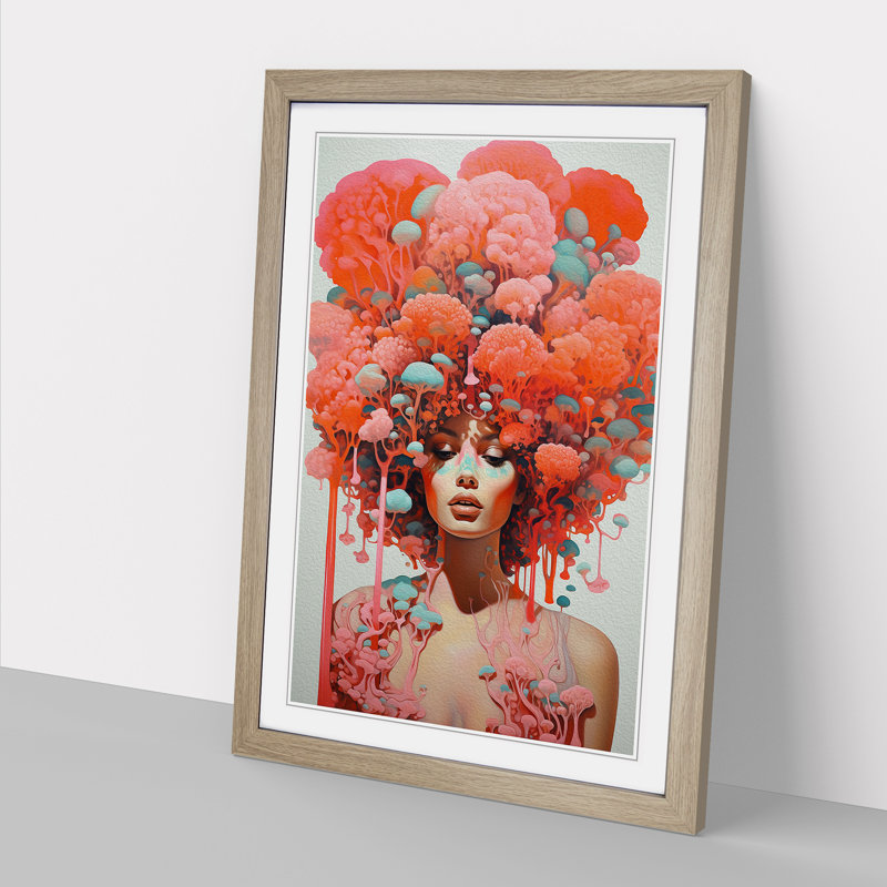 Single Picture Frame Print on Wood, Oak Framed, 64cm H x 46cm W