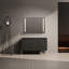 Meuble-lavabo moderne en chêne foncé de 122 cm (48 po) avec portes à fermeture amortie