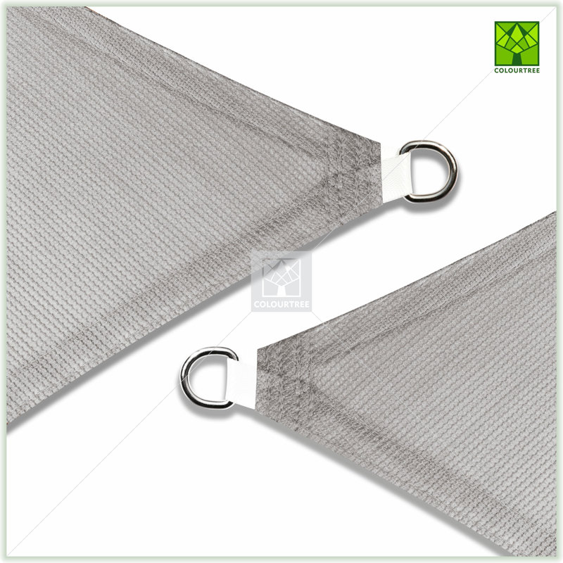 Toile d'ombrage carrée 12', gris