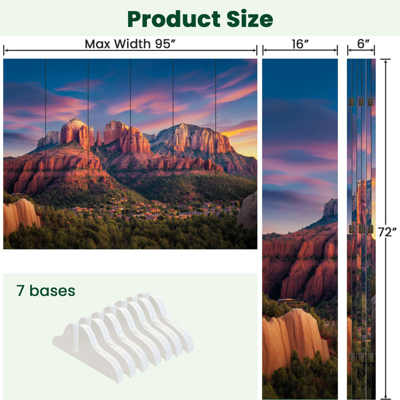 Cloison pliante 6 panneaux Royal Sedona Arizona, Couleur 3