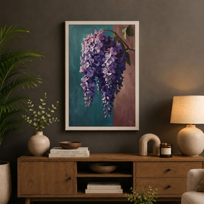 Cascading Wisteria Botanical - Wrapped Canvas