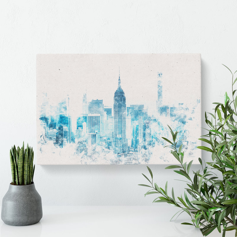Manhattan New York Skyline - Wrapped Canvas, 40cm H x 60cm W x 3cm D
