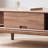 47.24" Nut-brown Solid Wood Rectangular Coffee Table