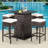 Wicker Bar Set with Stools