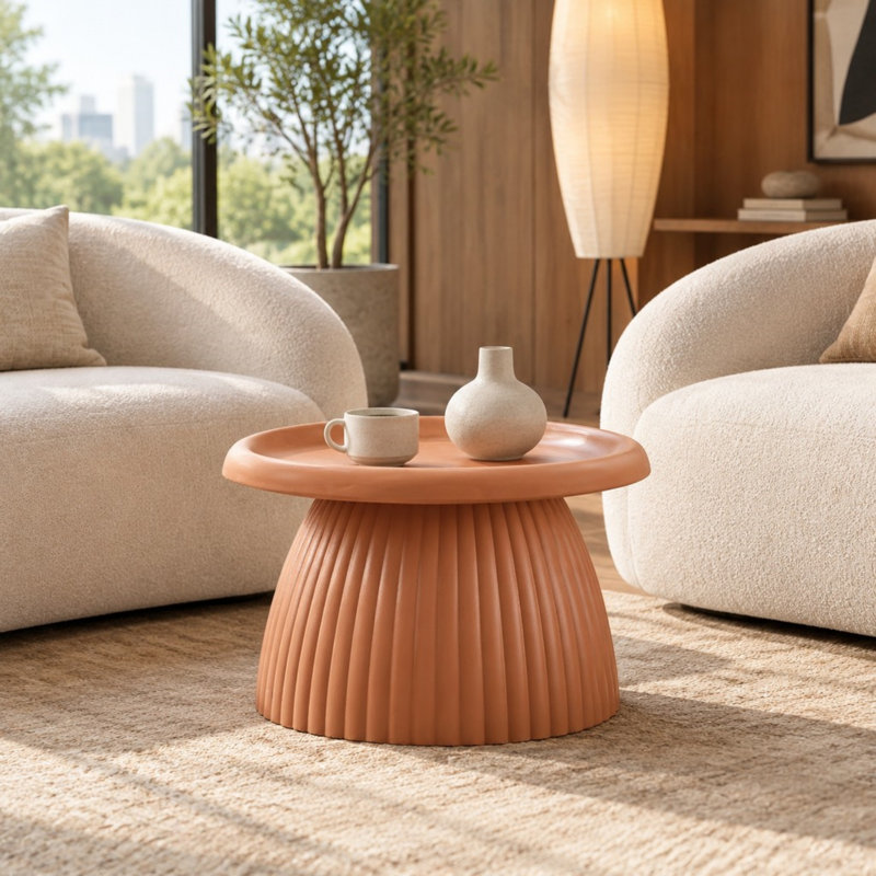 Table d'appoint basse légère, 13.39" H x 27.56" W x 27.56" D