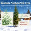 Arbre de Noël 2 pièces, arbre de Noël 4 pi Norflok avec 133 pointes moulées et base en pot