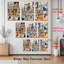 Tableau mural abstrait sur toile tendue, collage de paysage urbain (lot de 3)-291101922